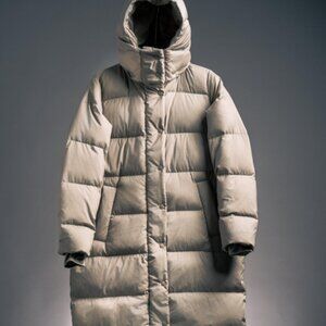 𝗹𝘂𝗹𝘂𝗹𝗲𝗺𝗼𝗻 wunder Puff Women's Long Linen Hooded Down Jacket